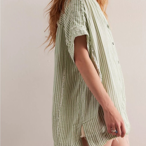 We The Free Sun Beams Indigo Shirt  Med - Picture 3 of 7